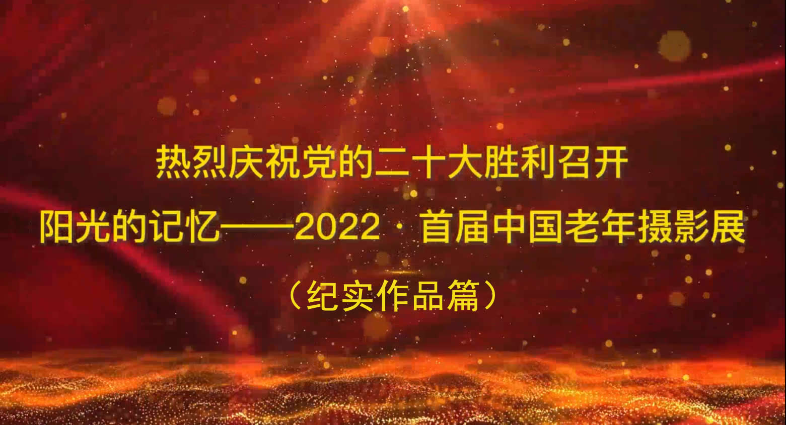 阳光的记忆——2022•首届中国老年摄影展之纪实作品篇